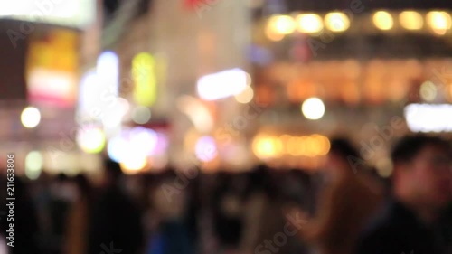 Wallpaper Mural Blurred Viewing Shibuya Crossing, Tokyo Torontodigital.ca