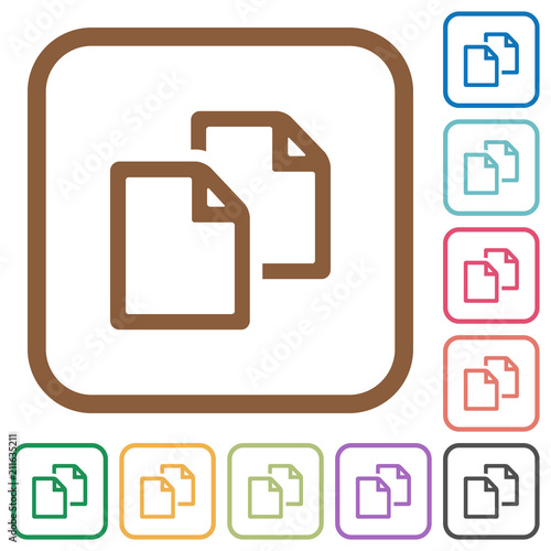 Copy document simple icons