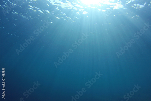 Underwater blue water 