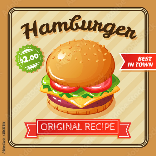 Hamburger Flat Poster