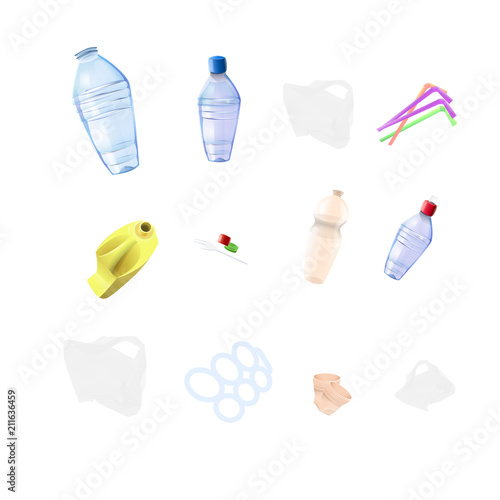 Plastic garbage elements