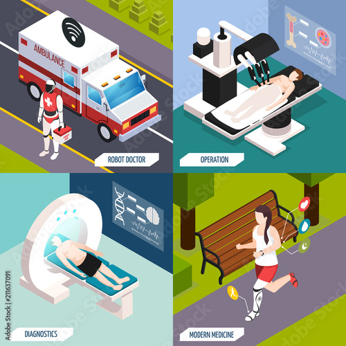 Medical Technologies Isometric Concept