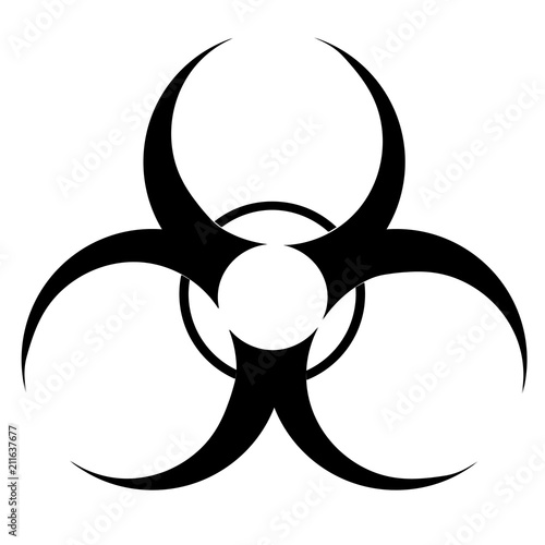 Radiation active hazard symbol sign