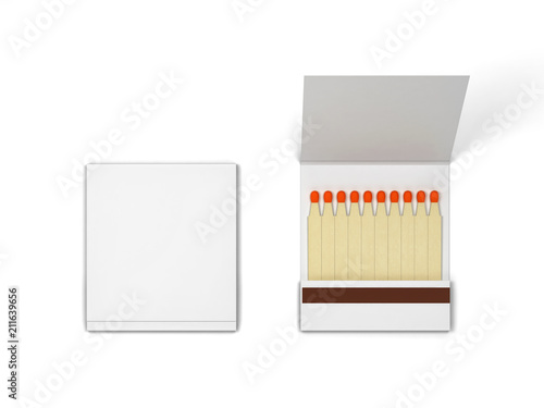 Paper book of matches mockup photo