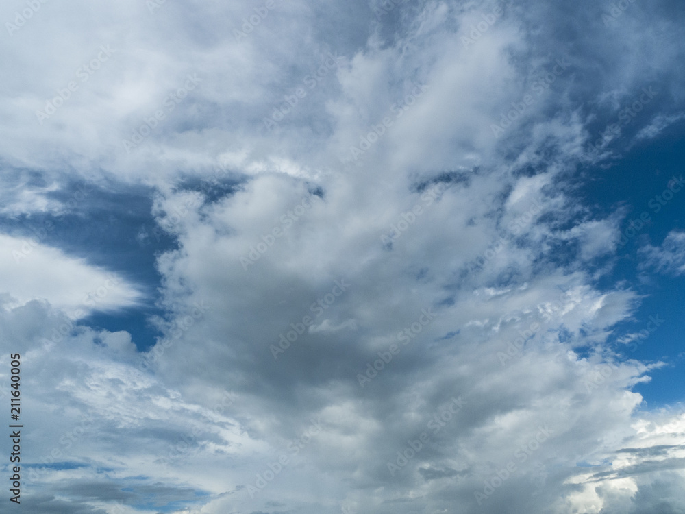 White clouds, Blue sky / White clouds  blue skies in the rainy season