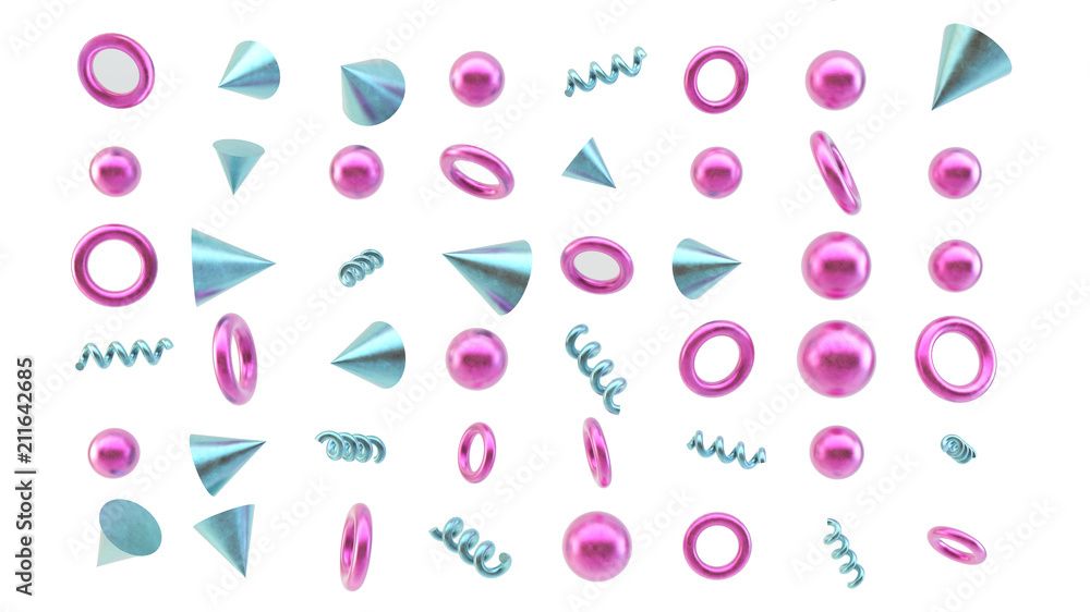 pink and blue primitives pink and blue primitives