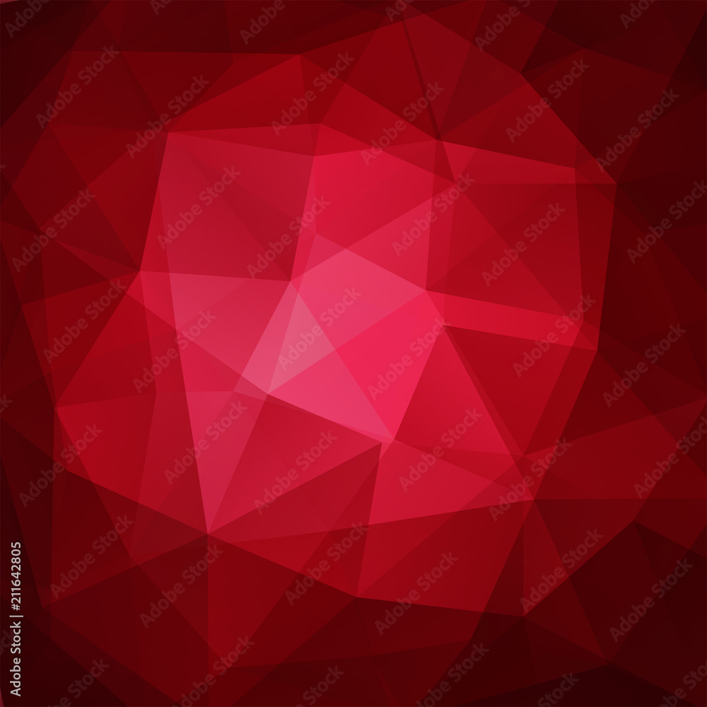 Fototapeta premium Polygonal red vector background. Can be used in cover design, book design, website background. Vector illustration