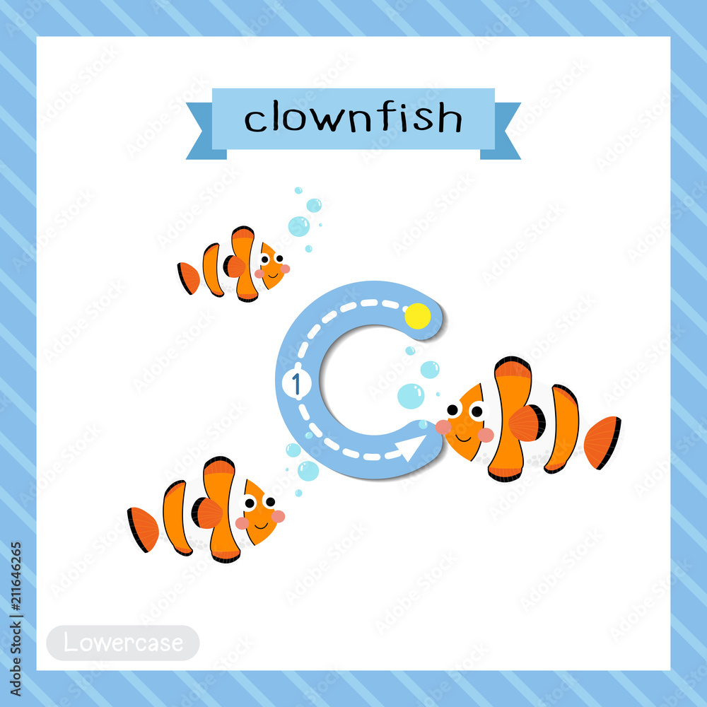 Letter C lowercase cute children colorful transportations ABC alphabet