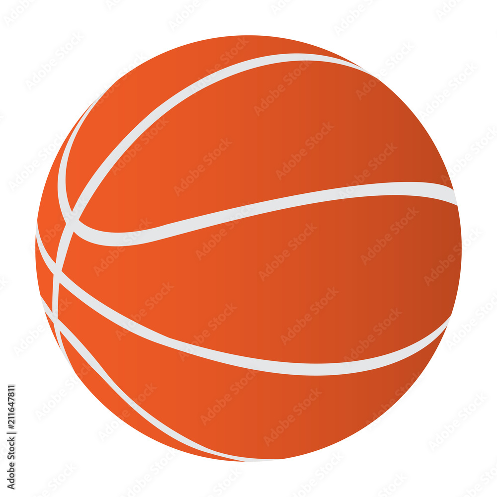 Isolated basketball ball icon