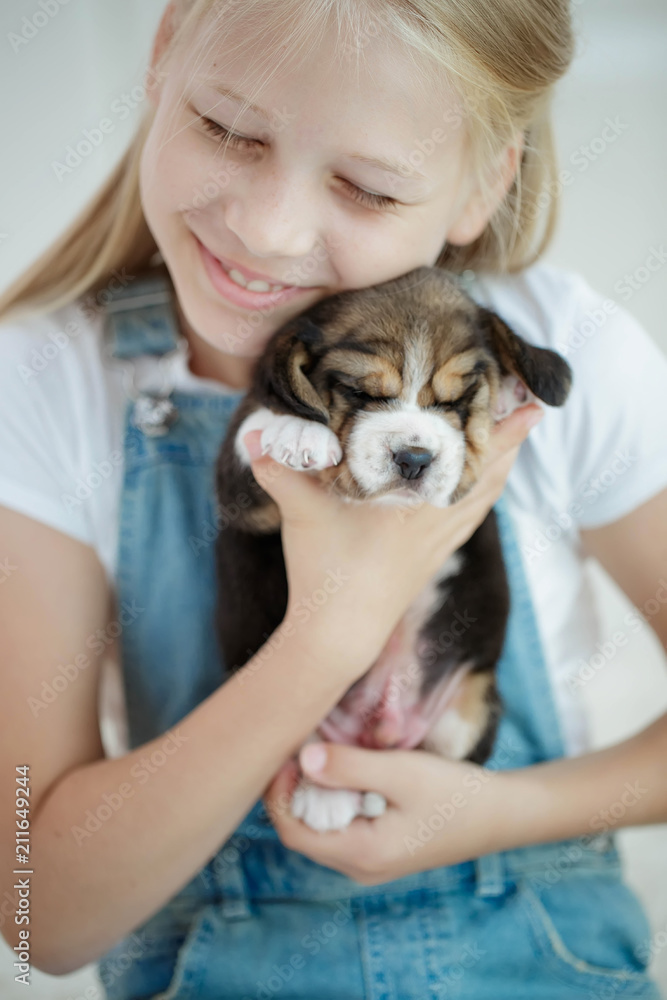 Children with a dog Children with a dog