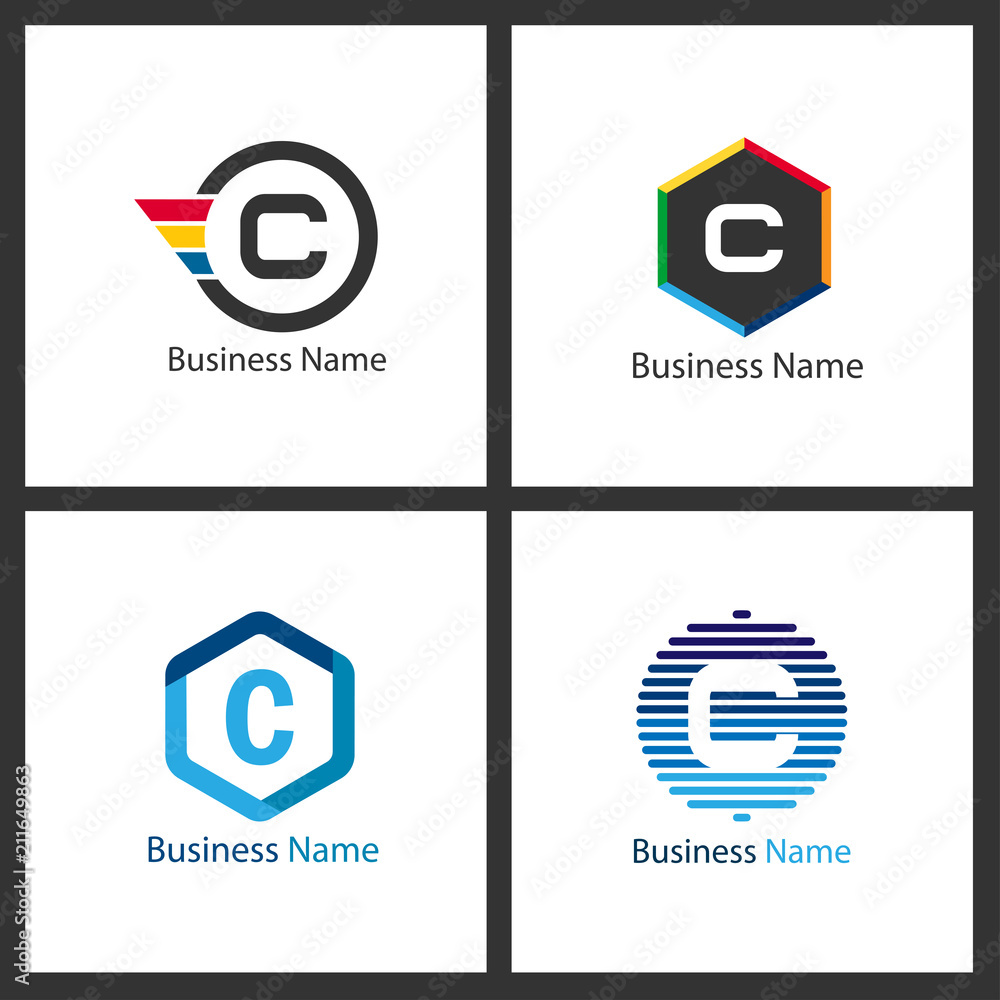 Letter C Logo Set Design Letter C Logo Set Design