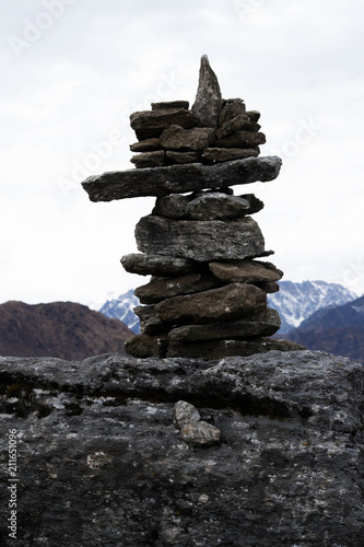 Zen structure on mountain