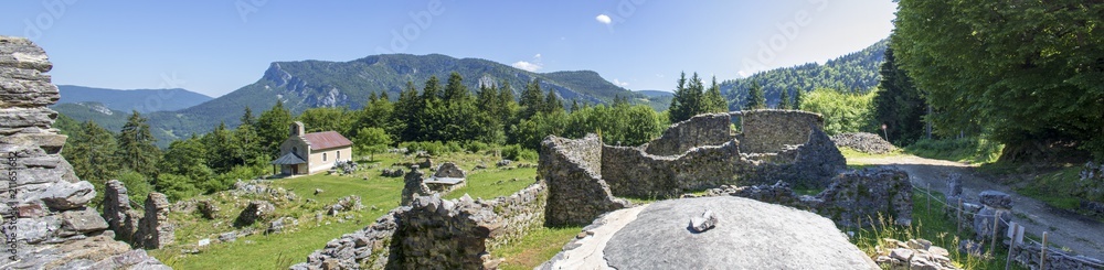 Panorama du hameau de Valchevrière dans le Vercors, Villard-de-Lans, Isère, France