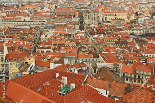 View of old town of Lisbon from Castelo de Sao Jorge 