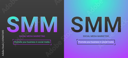 Banner of Social Media Marketing. Vector