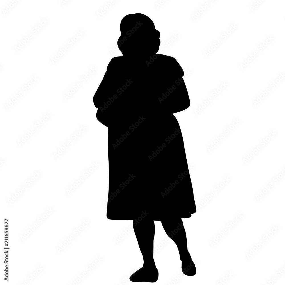 white background, silhouette woman