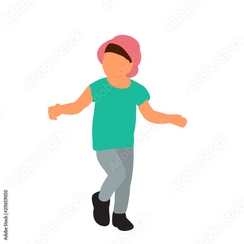 flat style kid