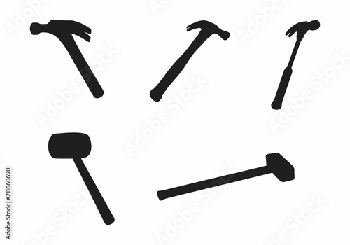 Hammers silhouettes illustration