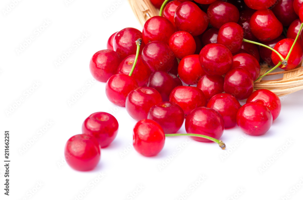 red ripe cherry on a background red ripe cherry on a background