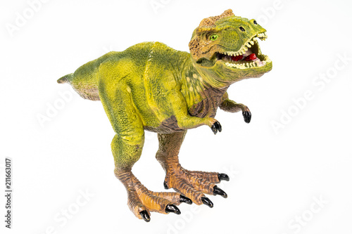 Tyrannosaurus rex Modellspielzeug freigestellt und gestackt © Andy Ilmberger