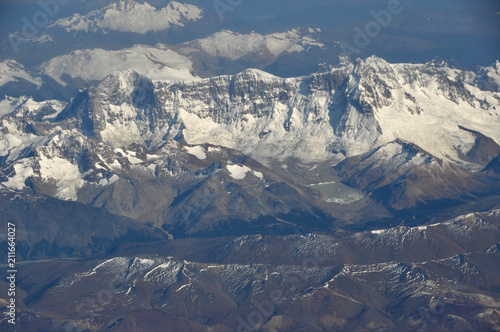 aerial view of Cerro San Lorenzo, Patagonia
