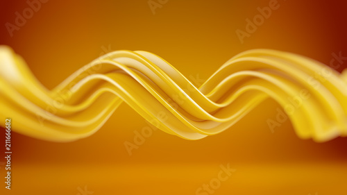 Yellow twisted spiral shape...