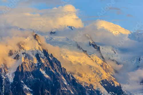 Mont Blanc massif in the French Alps