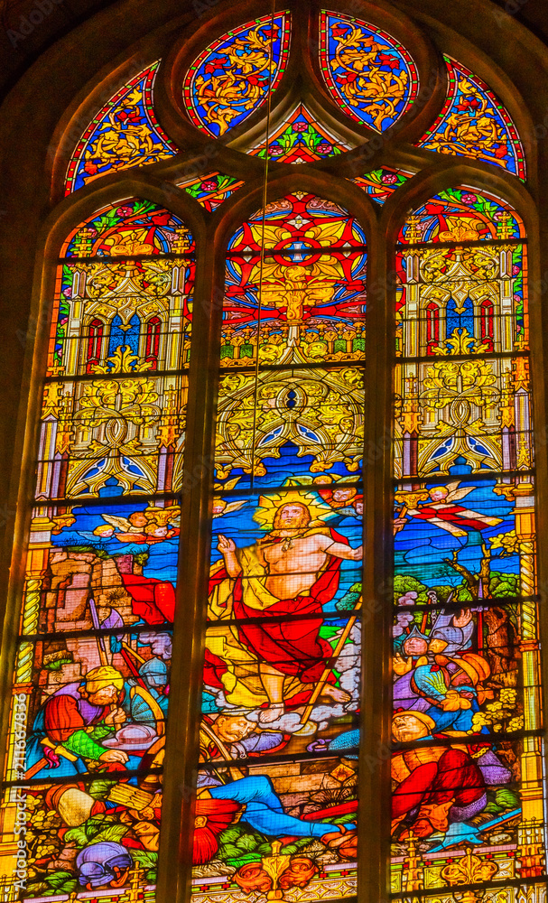 Risen Jesus Stained Glass All Saints Church Schlosskirche Wittenberg Germany