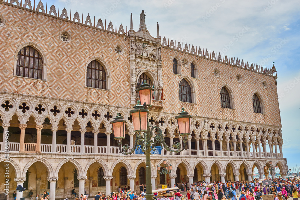 The Doge's Palace in Venice in Italy / At St. Mark's Square