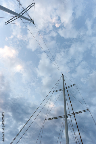 Wallpaper Mural The mast of the ship on a twilight sky Torontodigital.ca