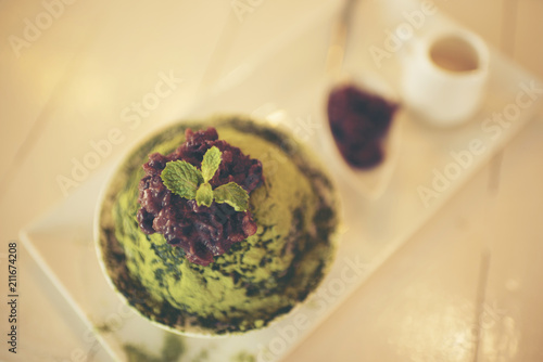 macha green tea ice-cream