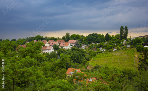 Beautiful view to church an...