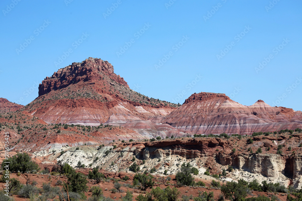 Fototapeta premium Panoramic view of colorful cliffs of Paria, Utah, USA
