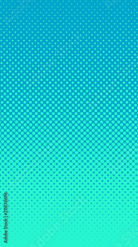 Halftone gradient pattern vertical vector illustration. Light blue dotted, blue halftone texture. Pop Art halftone, comics Background. Background of Art. Phone application blue background. AI10