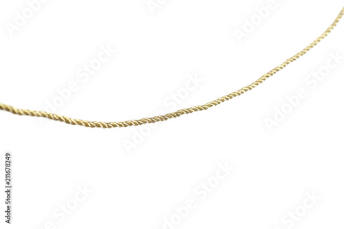 Golden rope isolated