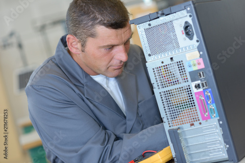 computer technician at work photo