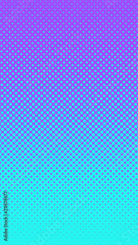 Halftone gradient pattern vertical vector illustration. Blue dotted, purple halftone texture. Pop Art halftone, comics Background. Background of Art. Phone application blue violet background. AI10