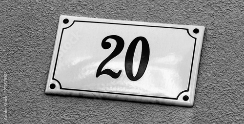 Naklejka Hausnummer 20