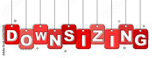 red flat line tag downsizing