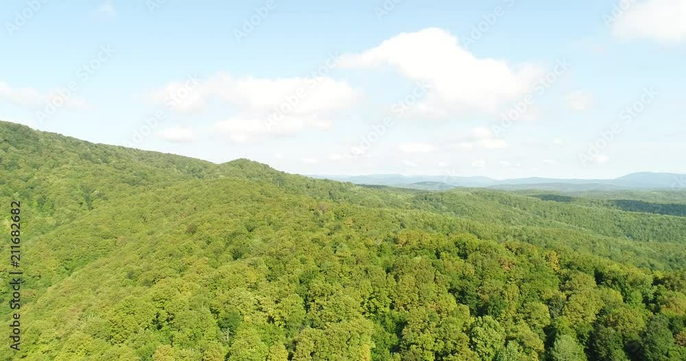 Aerial photography, green forest, mountains and hills. Beautiful panorama of nature. Aerial photography, green forest, mountains and hills. Beautiful panorama of nature.
