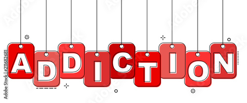 red flat line tag addiction