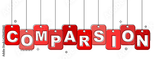 red flat line tag comparsion