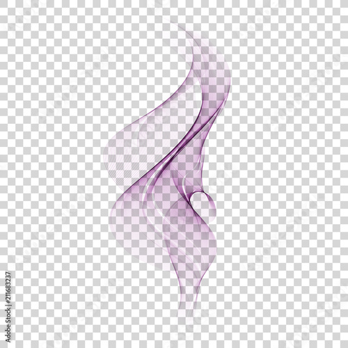 Graphic elegant smoke transparent flow wave.