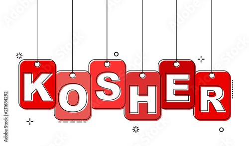 red flat line tag kosher