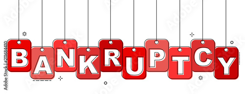red flat line tag bankruptcy