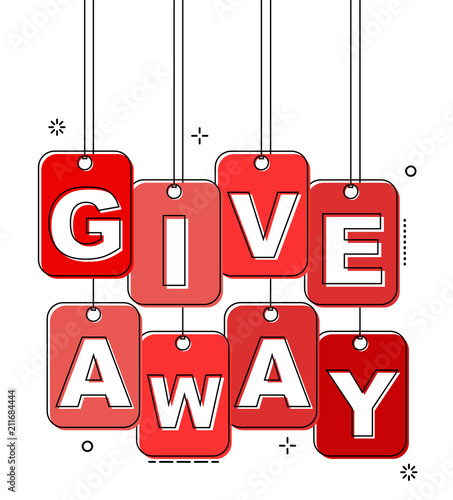 red flat line tag give away