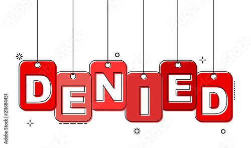 red flat line tag denied