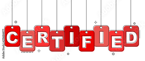 red flat line tag certified