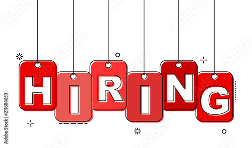 red flat line tag hiring