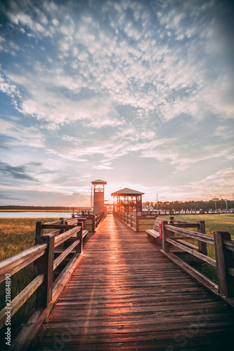 Sunset at the marina